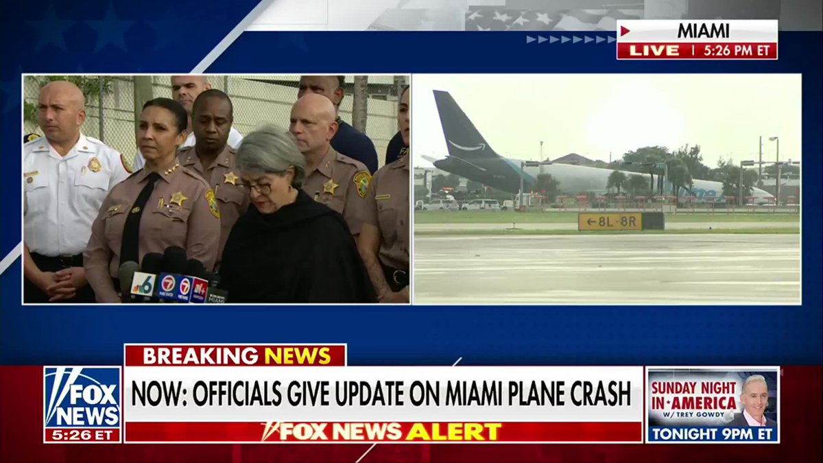 BREAKING: At least five people are dead and five others are injured after an Amazon cargo jet overran the runway at Miami International Airport, triggering a massive emergency response. Miami officials, police, fire rescue and FAA representatives are providing updates as authorities investigate the deadly incident. The FAA is investigating the crash.