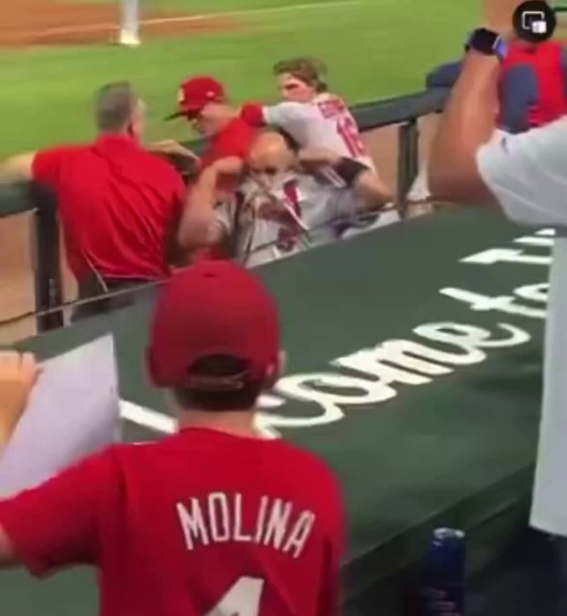 A young St Louis Cardinals fan had a sign near the Cards dugout that said “Hey Albert, can we trade jerseys?” Albert spotted the fan, and after the game was done, took off his game used jersey and gave it to the fan.