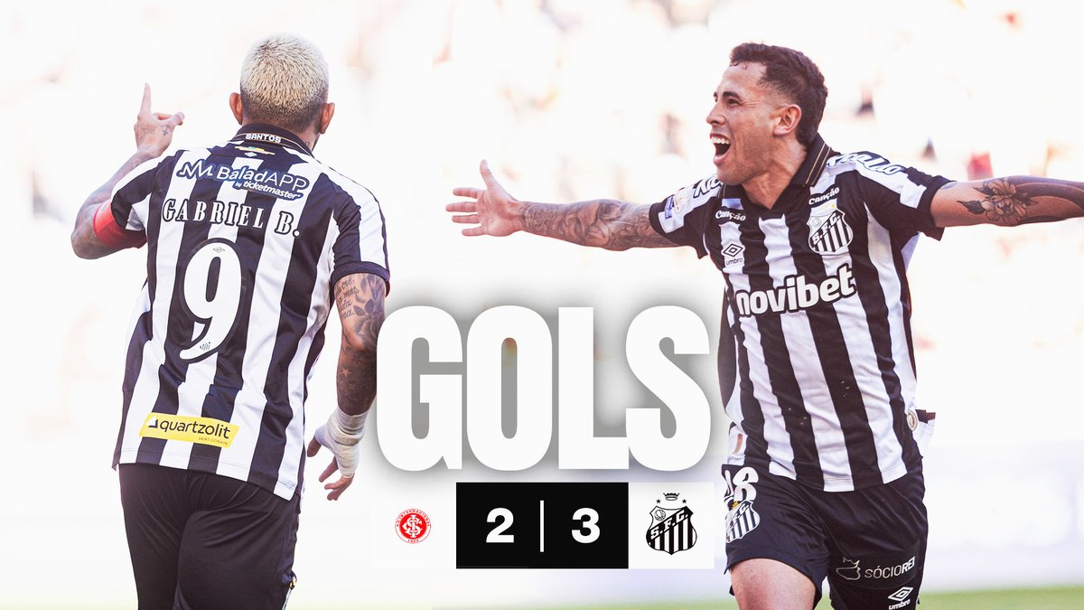 Gabigol duas vezes e Oliva de cabeça! Os três gols do Peixão na vitória sobre o Inter, no Beira-Rio! ⚽⚽⚽