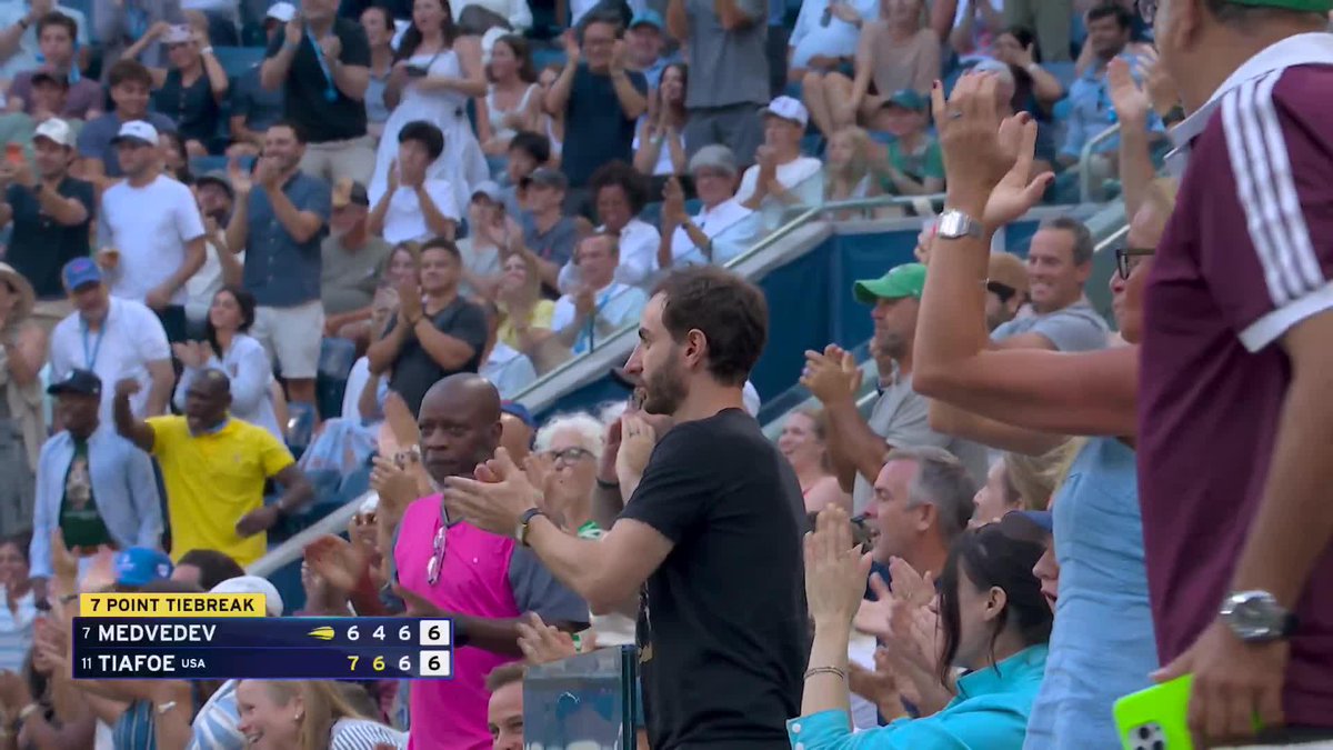 Are you serious!? This is how Frances Tiafoe saved set point 👇