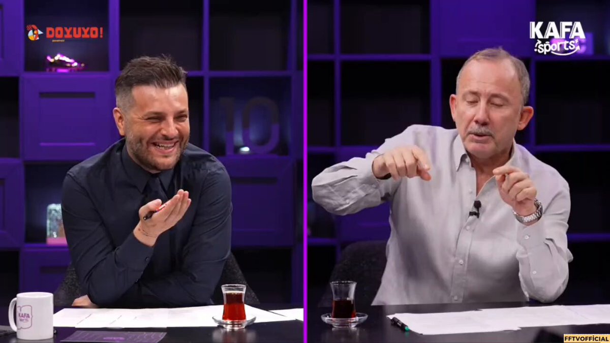 🗣️Sergen Yalçın: Fenerbahçe'nin en iyi oyuncusu kim? Kante. Doğru mu? 🎙️Candaş Tolga: Kesin. 🗣️Sergen Yalçın: Kaç yaşında? 🎙️Candaş Tolga: 33 mü? 🗣️Sergen Yalçın: Ne 33'ü ya? Neredeyse benimle aynı yaşta. 🎙️Candaş Tolga: 36'ymış. Kante'nin kaç tane ciğeri var çok merak ediyorum (Kafa Sports)