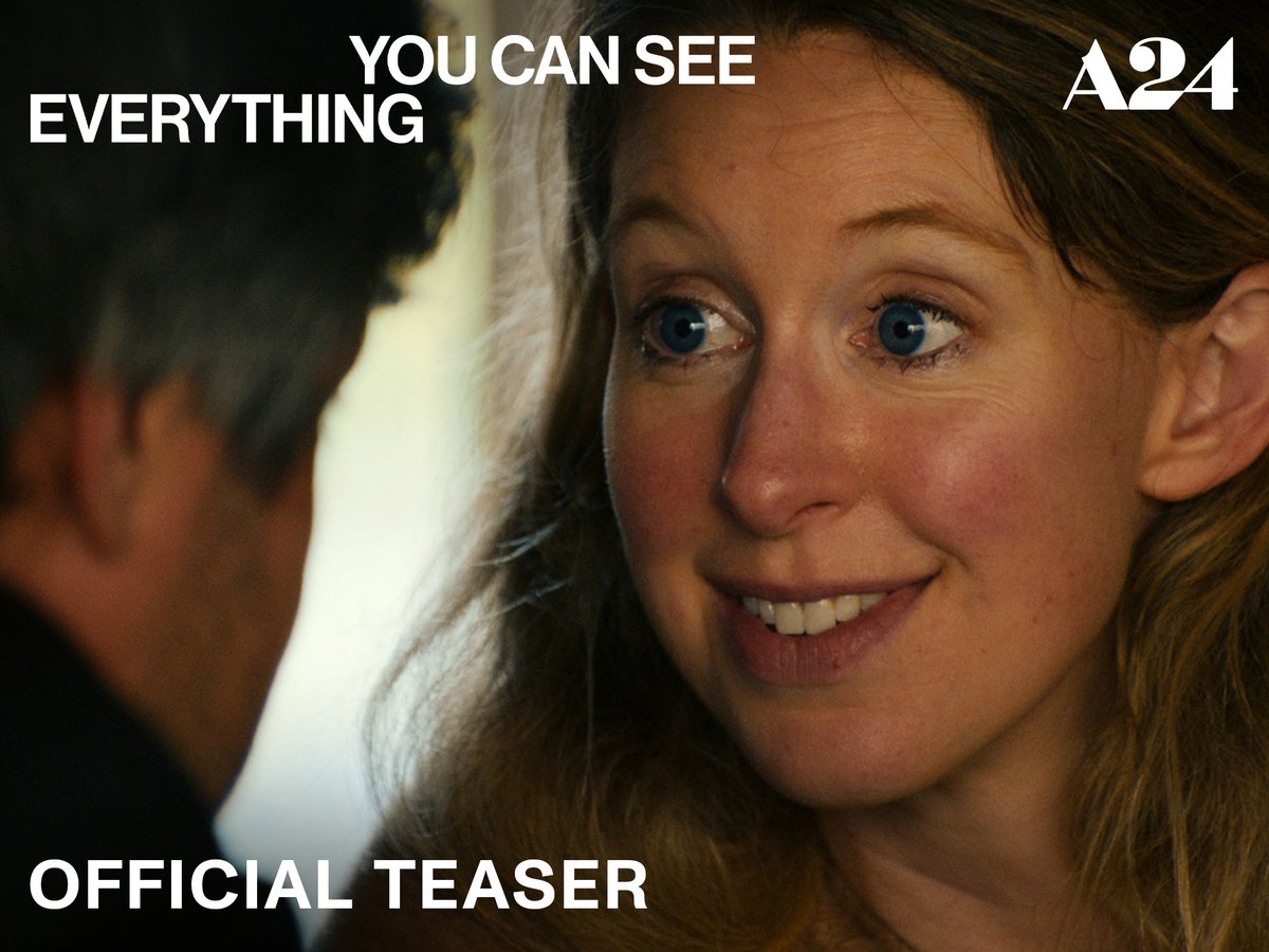 YOU CAN SEE EVERYTHING, a documentary by Nathan Fielder and Lance Oppenheim. Featuring Elizabeth Holmes. Only in theaters this October.