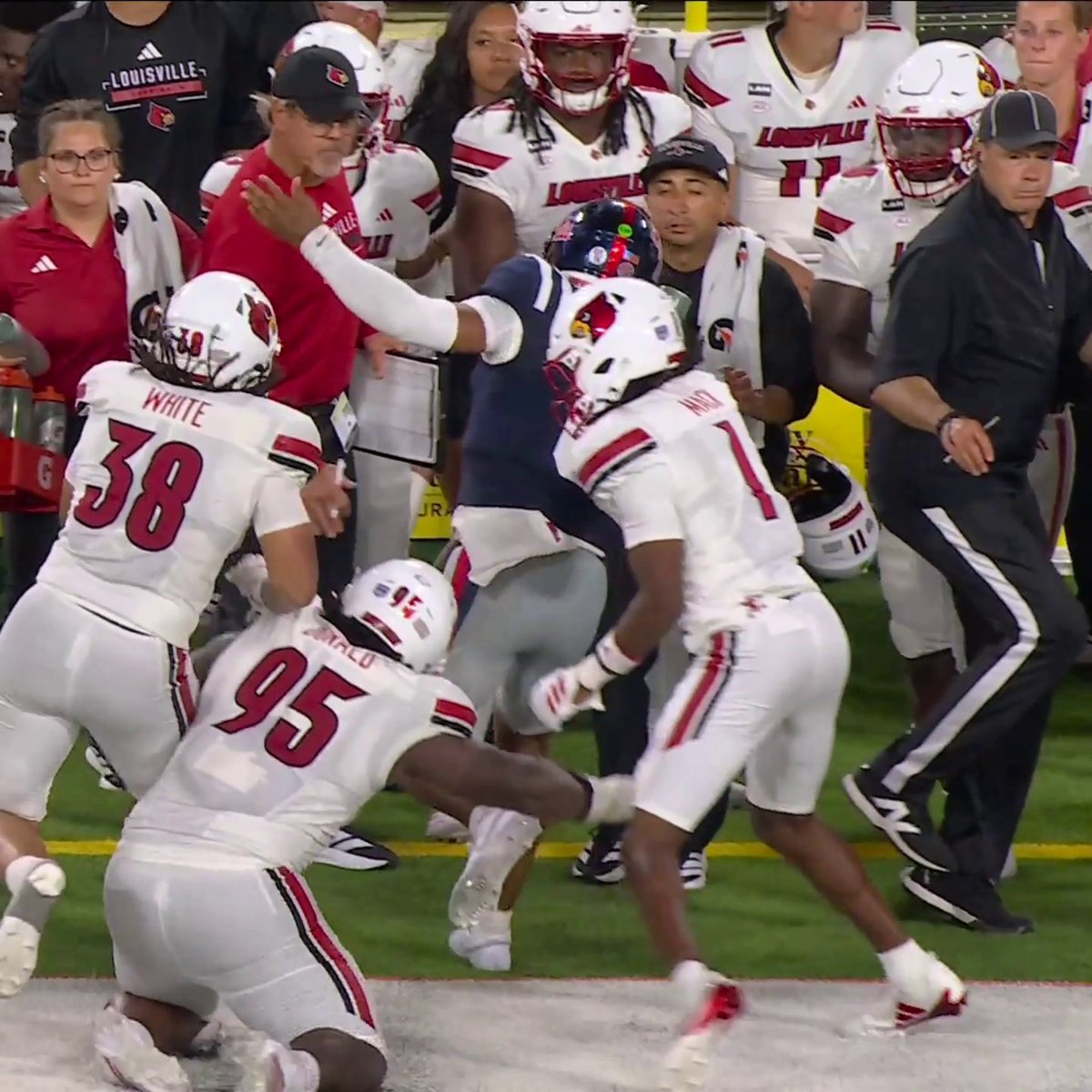 This late hit on Trinidad Chambliss 😳