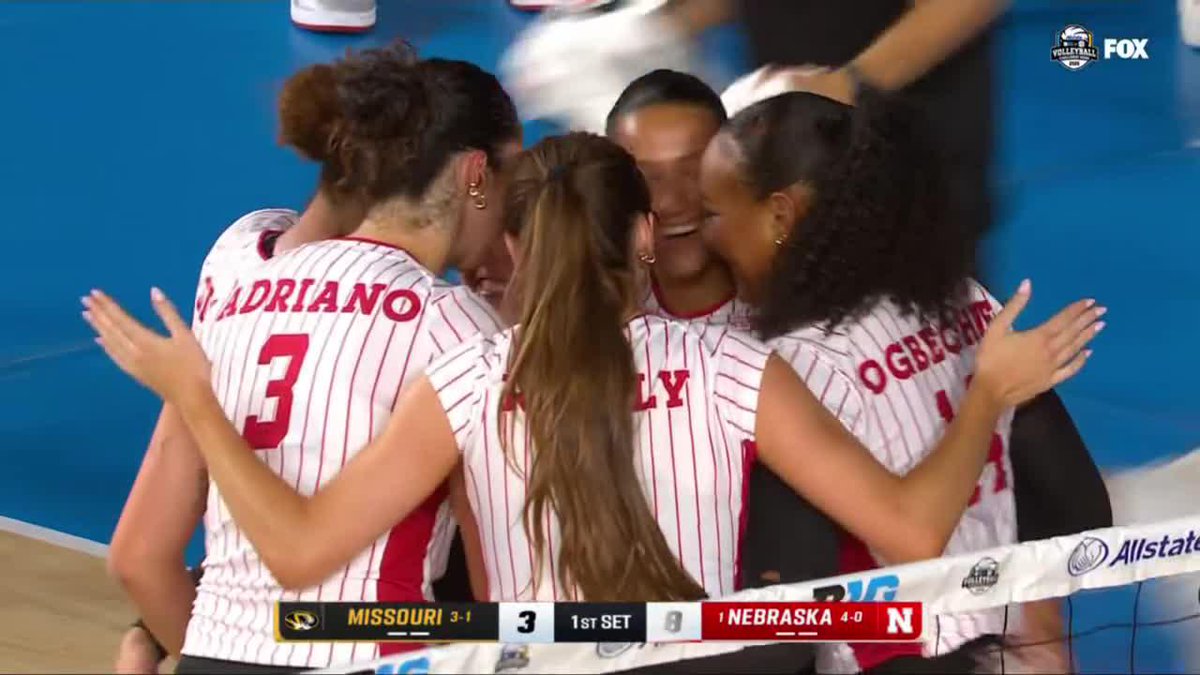 This Nebraska Volleyball defense 🔥 📺: FOX