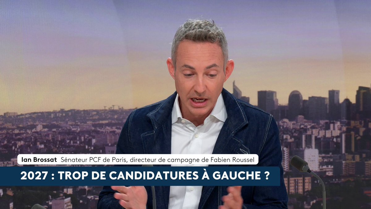 🔴 "Comment faire en sorte que des millions de travailleurs retrouvent le chemin des urnes et se disent que la solution est à gauche, c'est ça le rôle de la candidature de Fabien Roussel." 🗣 Ian Brossat, sénateur PCF de paris, directeur de campagne de Fabien Roussel. #canal16