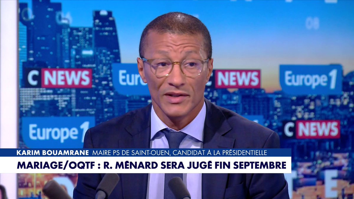 Karim Bouamrane, candidat à l'élection présidentielle, sur le mariage des OQTF : «Je ne rentre pas dans cette obsession culturelle lorsque je marie une personne», dans #LaGrandeInterview Toute l'info est à retrouver sur
