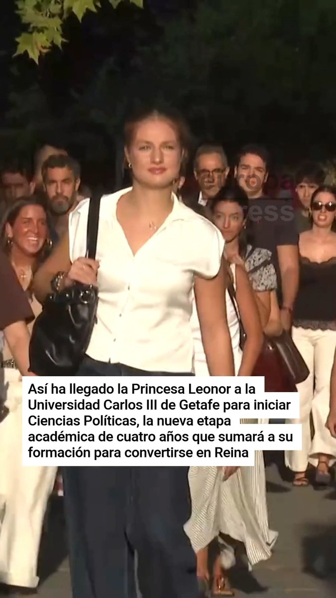 📚 Así ha llegado la Princesa Leonor a la Universidad Carlos III de Getafe (Madrid) para iniciar Ciencias Políticas, la nueva etapa académica de cuatro años que sumará a su formación para convertirse en Reina