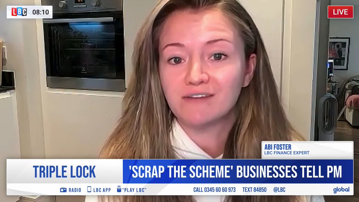 'The government can adjust the student loan if they wish, but they're not adjusting state pension because it impacts a lot of their core voters.' LBC finance expert Abi Foster calls for a review into the 'costly' triple lock.