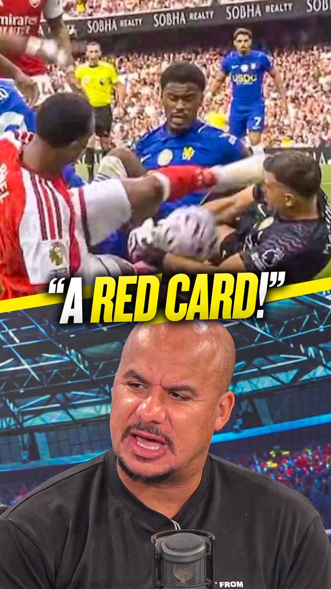 🟥 "It's a red card! It's dangerous!" 🤦♂️ "It was reckless... he gets away with a lot!" Agbonlahor insists Gabriel should have been sent off for Emi Martinez challenge as he reacts to #AFC's win over #CFC! 🟥🤦♂️