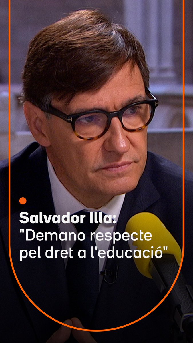 "Respecto el dret a vaga, però també demano respecte pel dret a l'educació": Salvador Illa defensa que l'educació té "més recursos que mai" i anuncia un pla per climatitzar tots els centres educatius que es farà extensiu a les residències de gent gran