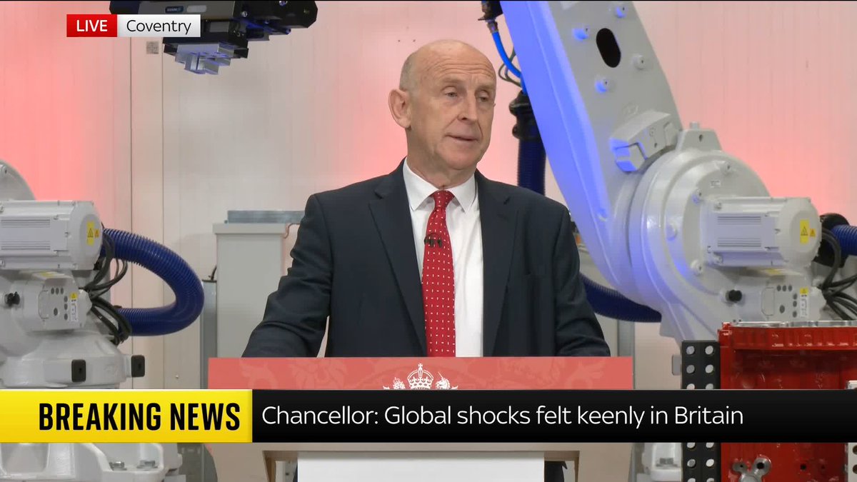 "The prime minister and I are in lockstep in our commitment to meeting the fiscal rules at the upcoming Budget" John Healey delivers his first major speech as chancellor at a manufacturing facility in Coventry.
