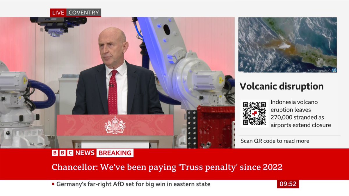 "I dedicate myself to this mission as chancellor, to make Great Britain, growth Britain again," John Healey says "I want to see this country as a country of wealth creation," he adds Follow live: