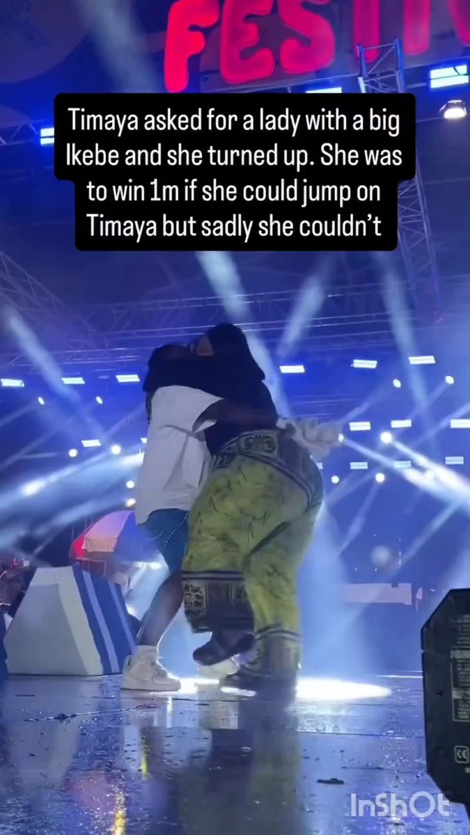 Moment Timaya attempted to carry a female fan on stage....