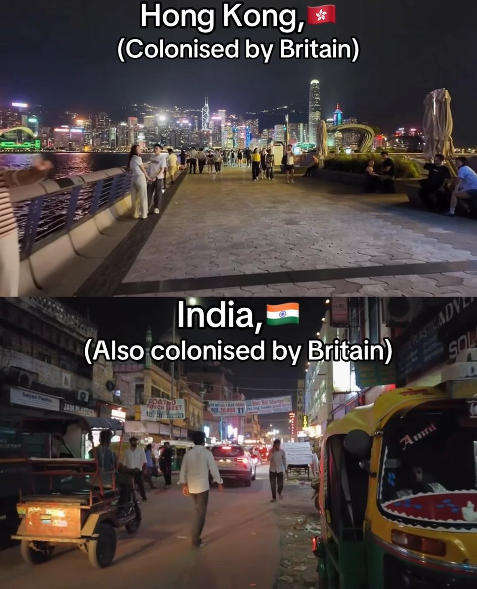British rule ended in Hong Kong in 1997, while British rule ended in India in 1947.