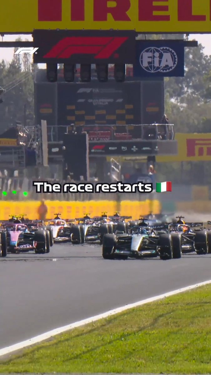 Lights out: Take 2 🎬 And a great restart from Franco 💪 #F1 #ItalianGP