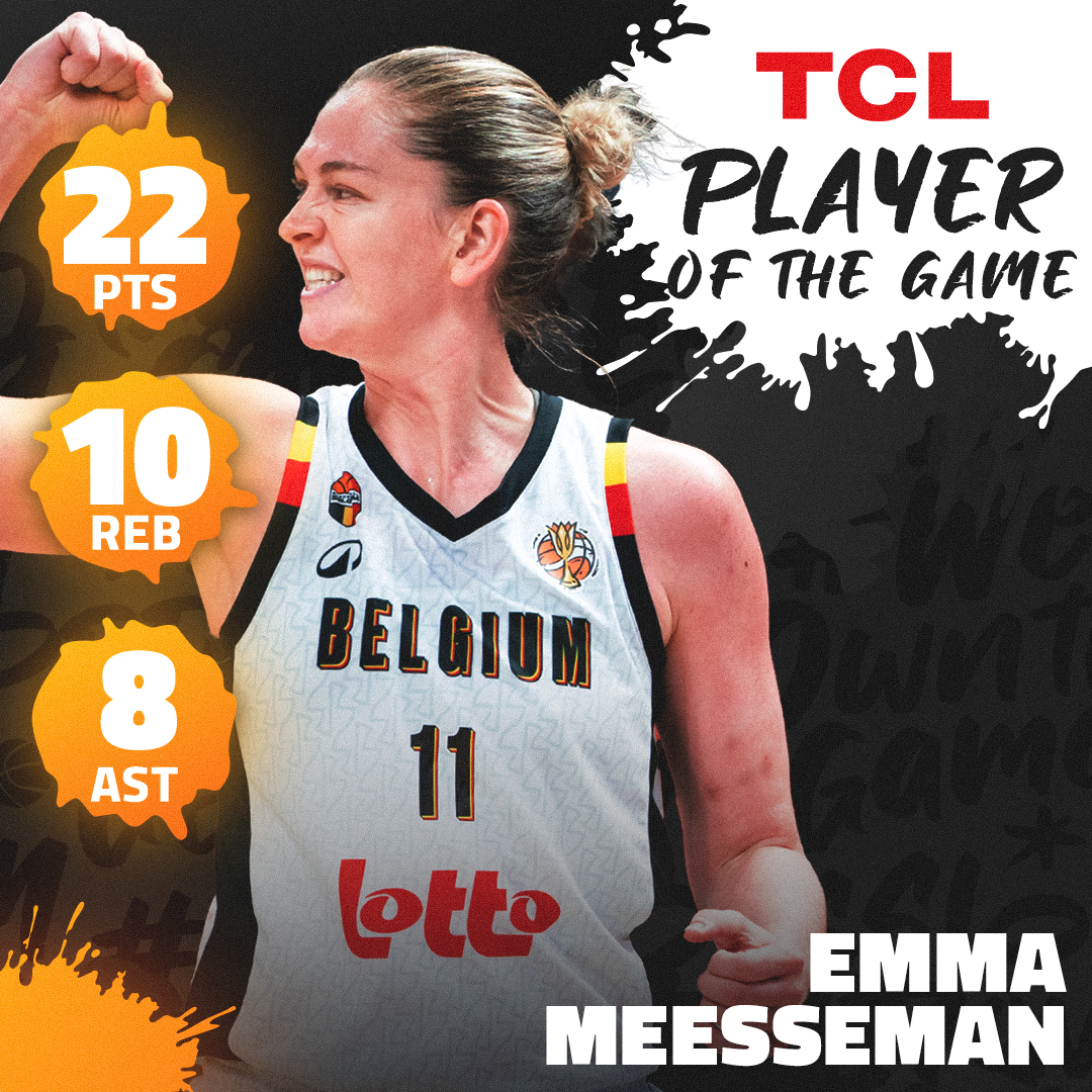 Having her on your team is an unfair advantage. Emma Meesseman logs 22 points, 10 rebounds and 8 assists for Belgium to secure quarter-finals! #FIBAWWC