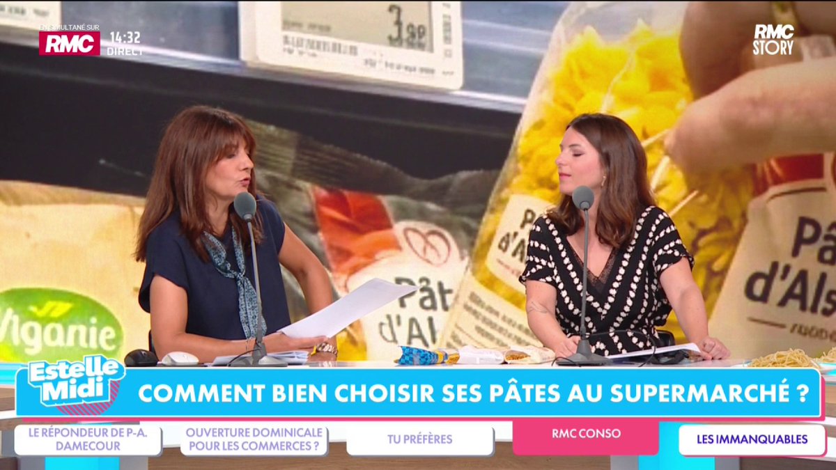 🛒 RMC Conso 🍝 Comment bien choisir ses pâtes au supermarché ? Séance dégustation de Daniel Riolo qui doit différencier 3 marques de pâtes devant @CharlottMeritant qui nous aide à faire le bon choix entre les différentes marques !