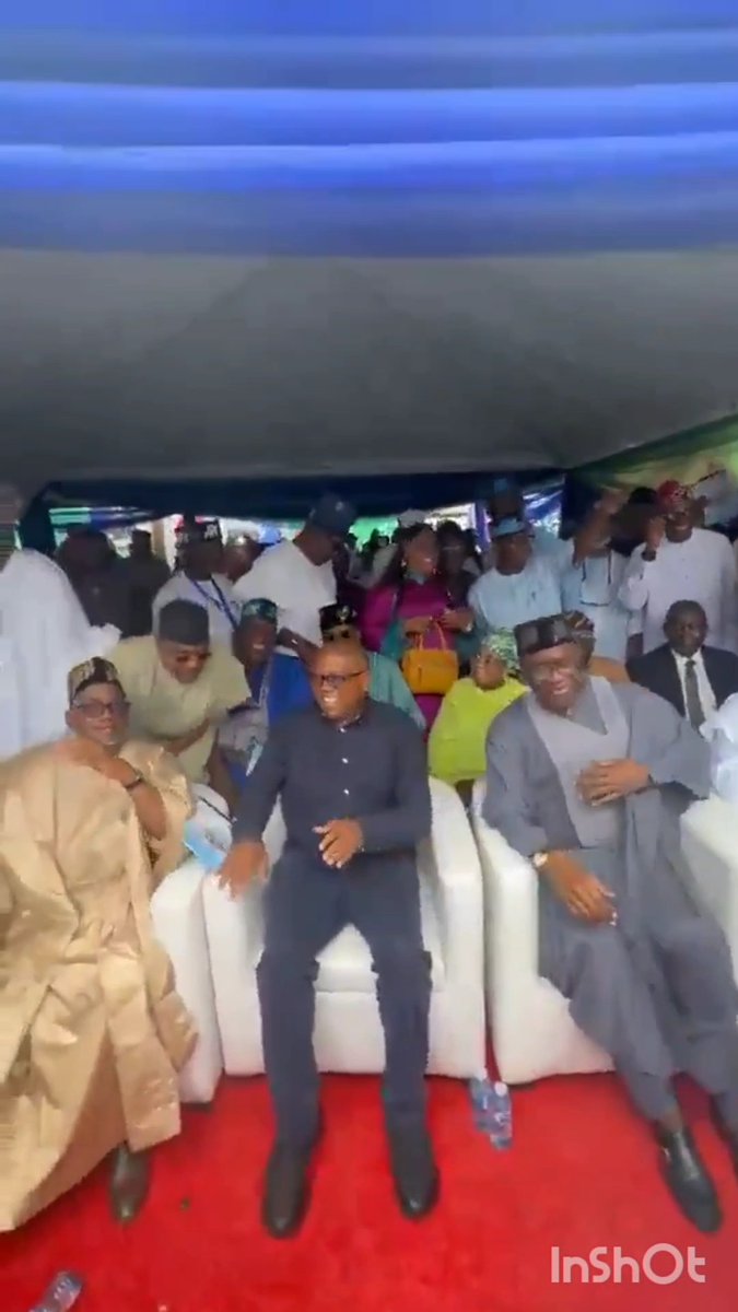 BREAKING: NDC Presidential Candidate, Mr Peter Obi, has just arrived right now at the inauguration of the campaign office of APM Presidential Candidate, Seyi Makinde, in Abuja.