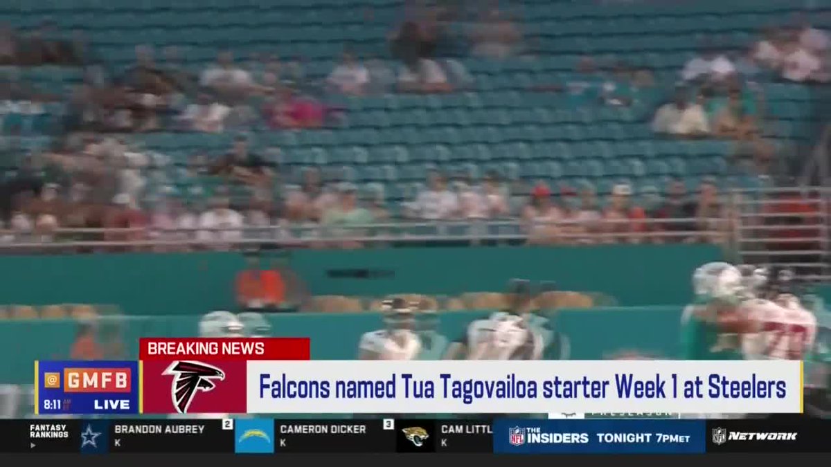 Tua Tagovailoa will start for the Falcons! Ian Rapoport gives more details on the Falcons' decision 🏈