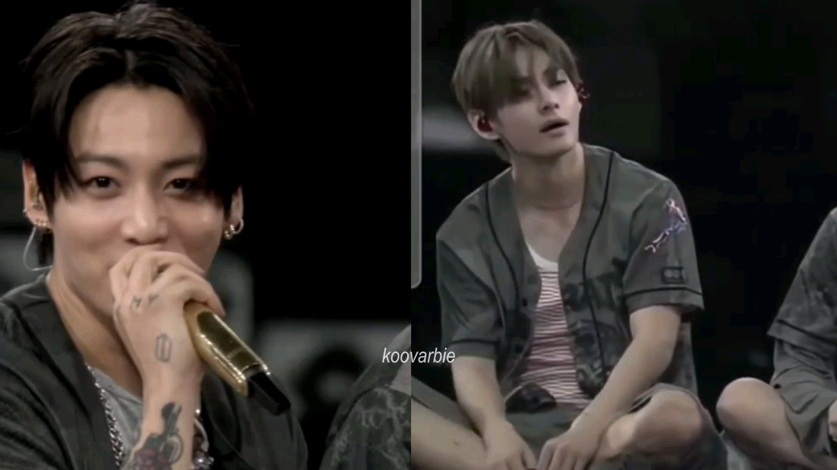 Taehyung's reaction to what jungkook's prepared for armys is so CUTE 😭 he's endeared by jungkook!!!