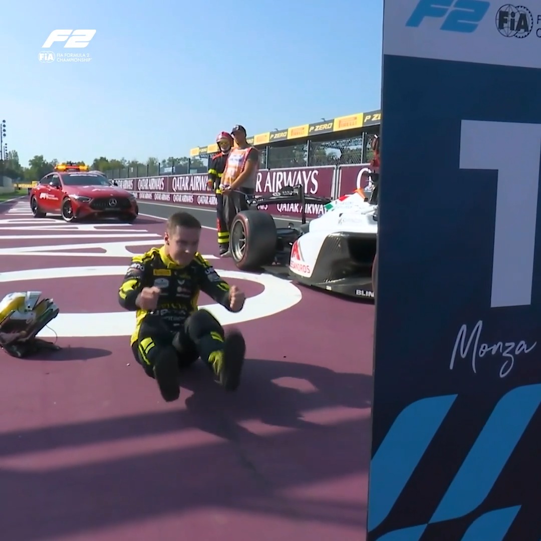 No car? No problem for Dürksen 👍🇵🇾 #F2 #ItalianGP