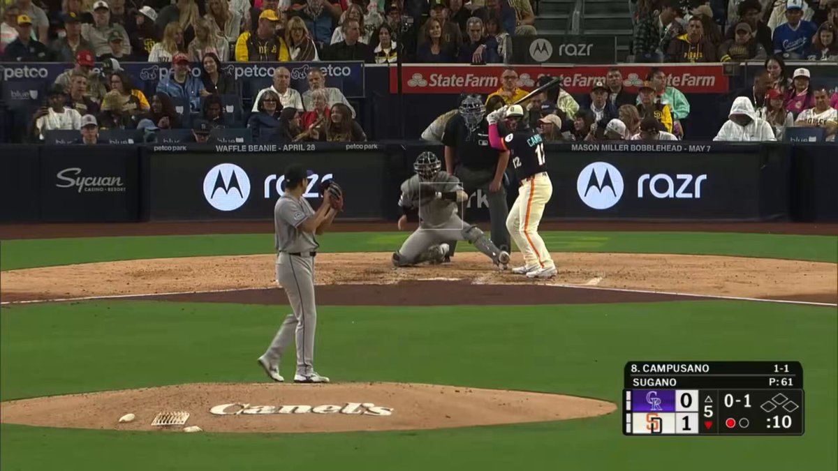 What Camp is doing better this year is he’s hitting the ball in the air pull side at the best rate of his career. Before this season he had a career Pull Air% of 18.4%. This year he’s at 23.0%.