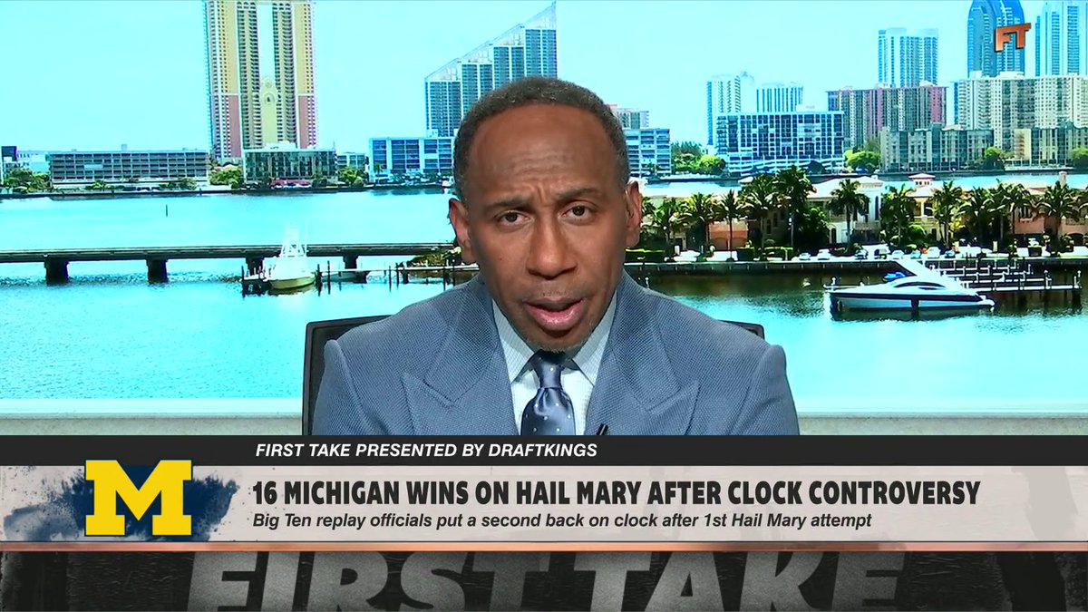 .Stephen A Smith reacts to Michigan's controversial win over Western Michigan 🏈