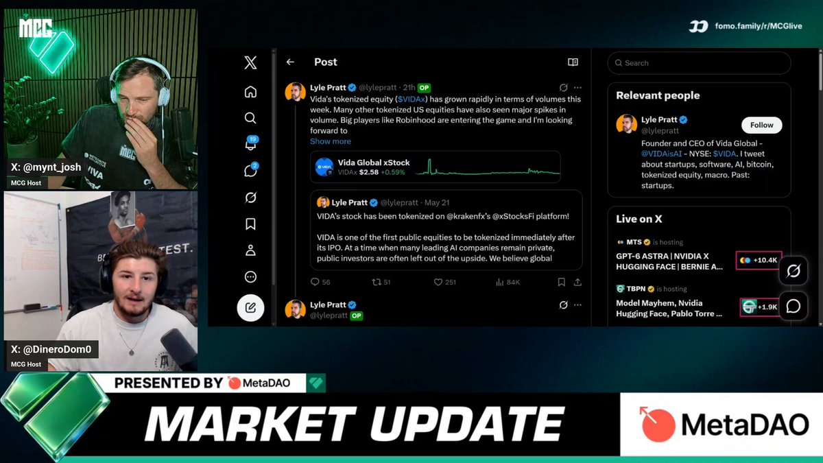 $STONK could be one of Solana’s biggest RWA plays... DineroDom broke it down: With Robinhood listings driving volume and revenue, more RWA launches could mean more activitymore buybacks and higher valuations for the launchpad $STONK has bought back 10% of supply and is growing it's revenue and actively adding new listings