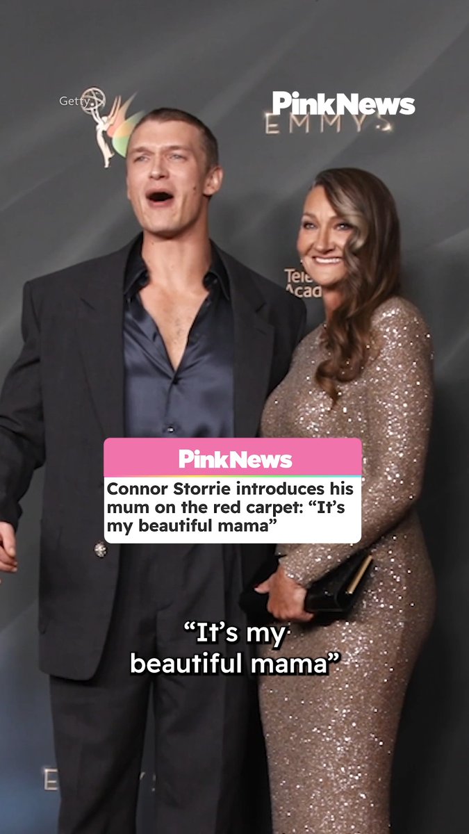 Connor Storrie had the sweetest introduction for his mum on the Emmys red carpet. 🥹 Introducing her as his “beautiful mama”, the ‘Heated Rivalry’ star had photographers gushing as the pair posed together. 📷 Getty