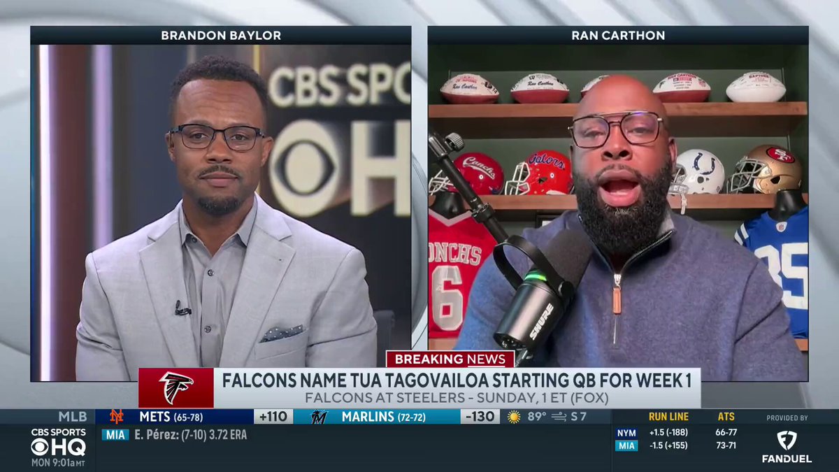"I expected it ... it's not a total surprise." Ran Carthon on the Falcons naming Tua the starter for Week 1