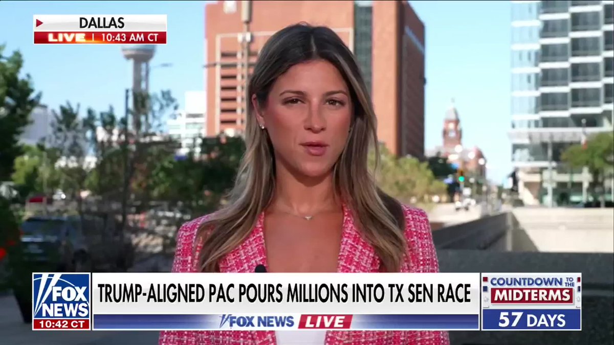 President Trump's political operation is making its first major investment in the Texas Senate race with a $10 million ad buy as Republicans ramp up efforts in one of the country's most closely watched contests. MAGA Inc. is splitting the buy evenly, with $5 million supporting Republican Ken Paxton and another $5 million opposing Democrat James Talarico. It's the super PAC's first major general election expenditure of the midterms, following calls from Republicans for Trump to deploy more of his political war chest. The move comes just days before Trump is expected to headline the GOP's first midterm convention in Dallas, where the Texas Senate race is expected to be a major focus. | Brooke Taylor