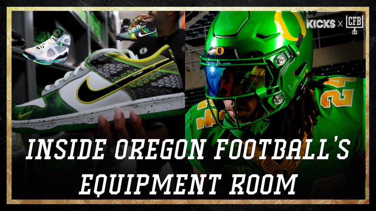 .Oregon Football really are the “Kings of Swag” 👑🔥 We toured Oregon’s equipment facility. RARE sneakers, jerseys, tech and MORE. (w/ Olivia Cleary) #cfb #collegefootball #ncaafootball #oregonducks #nike