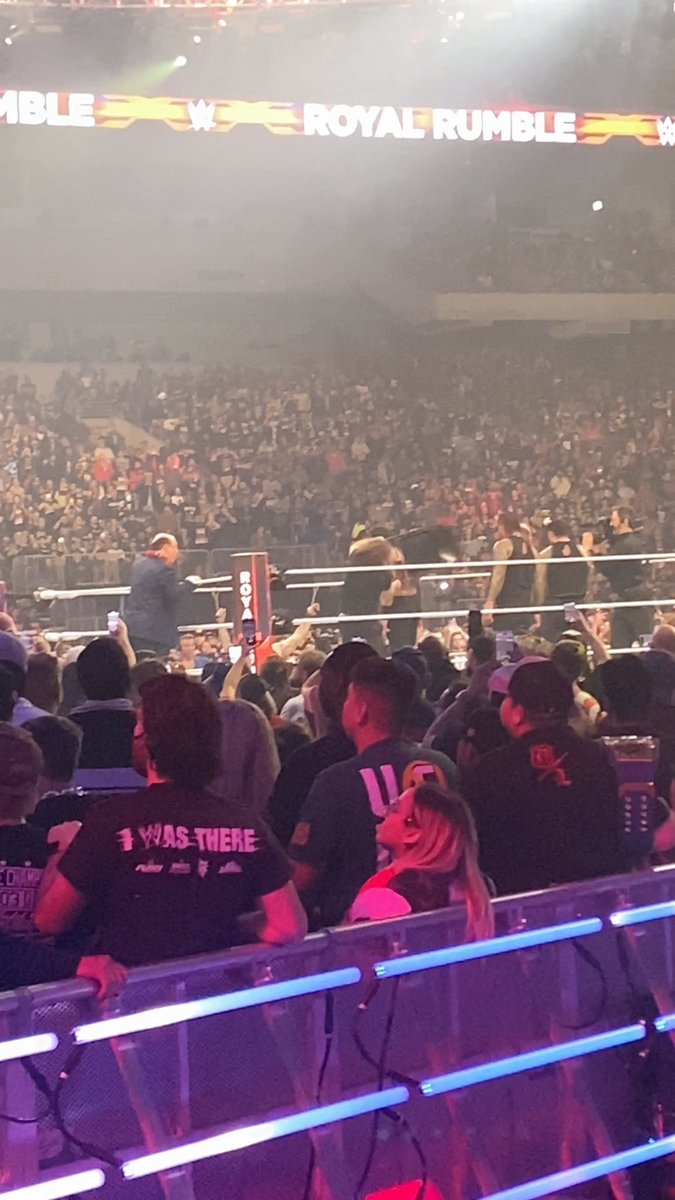 Being at the Royal Rumble, in the crowd, and recording the moment when Sami Zayn officially turned on the Bloodline hitting Roman Reigns with a steel chair was the greatest thing ever. The building felt like it was shaking during that moment.