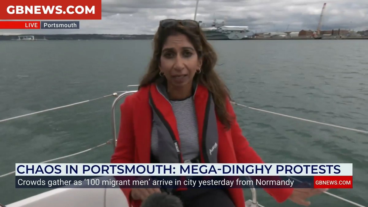 “Reform is the only party that will actually stop the boats.” Suella Braverman is LIVE on the scene in Portsmouth.