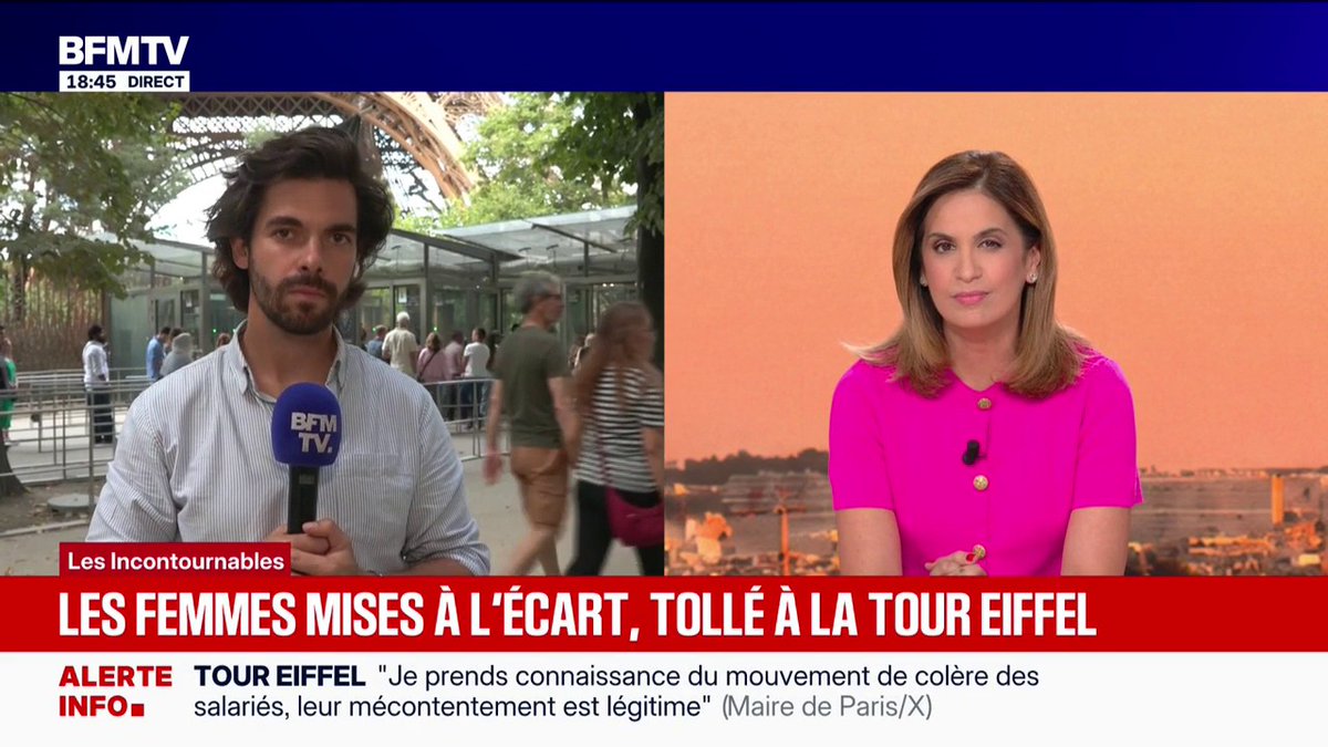 💬 "Les femmes ont été écartées de leur poste de travail, donc on a mis des hommes à leur place" ➡️ Tour Eiffel: les salariés en grève après l'éviction du personnel féminin lors de la visite d'un groupe religieux hindou