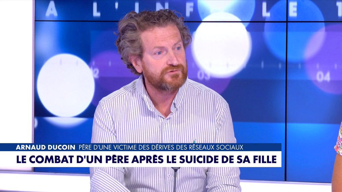 Après le suicide de sa fille, Arnaud Ducoin dénonce les dérives des réseaux sociaux autour du suicide : «On a trouvé des dizaines de vidéos qui provenaient de TikTok et qui traitaient du sujet de la mort, de la scarification», raconte-t-il dans #Facealinfo