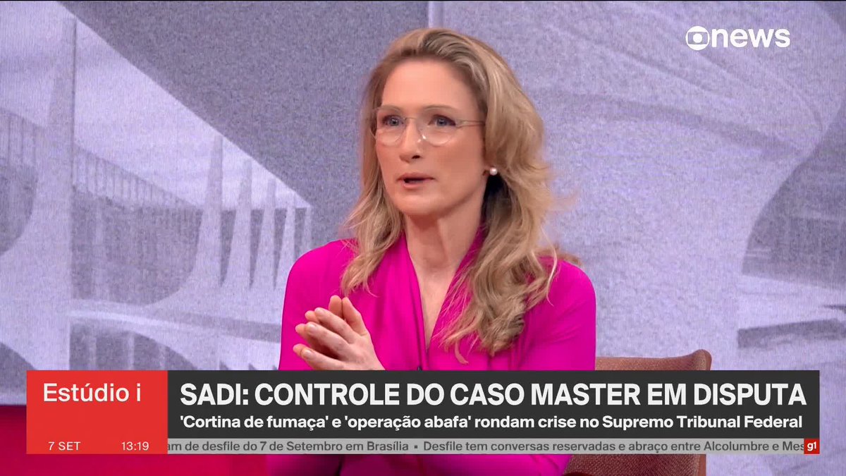 Sadi: crise no STF está longe do fim, e fonte resume o que vem pela frente como "setembro sangrento". ️➡️#Estúdioi - de segunda a sexta, às 13h, na #GloboNews