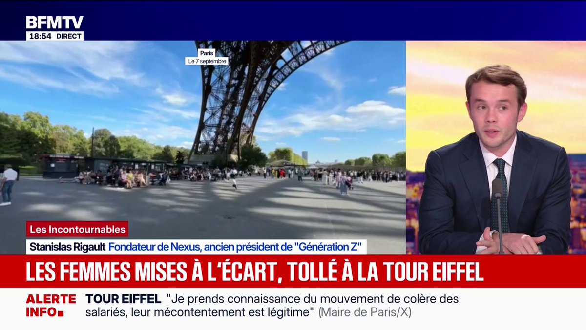 Éviction du personnel féminin lors de la visite d'un groupe religieux hindou à la tour Eiffel: "C'est inadmissible", déclare Stanislas Rigault, fondateur de Nexus