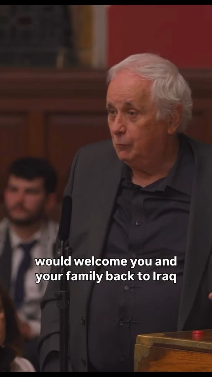 Anti-Israel Professor Ilan Pappé’s “idea for peace” at the Oxford Union: send me and my family “back” to Iraq. And the students cheered. A professor who built an entire career on the words “ethnic cleansing” stood up and proposed one. For me and my family. Here is what he doesn’t want you to think about: Millions of Israeli Jews are Mizrahi, roughly half of Israel’s Jewish population, the children and grandchildren of Jews from the Middle East and North Africa. Iraq, Yemen, Morocco, Tunisia, Libya, Syria, Egypt, Algeria, Iran. We didn’t come from Europe. Over 850,000 of us were expelled or driven out of the Arab world, stripped of citizenship, homes and everything we owned. So “cleansing” Israel of Mizrahi Jews isn’t a peace plan. It’s a selection process. Who goes? The grandson of Iraqi Jews, or the grandson of Polish ones? And what about the millions of us who are both? And the other half? Send them “back” to Warsaw, Vilnius, Berlin? To communities that were wiped out down to the last child? My family is from Iraq and Tunisia. Which half of me goes where? Most of us cannot divide ourselves in half. And “back” to what? Iraq stripped its Jews of citizenship and seized their property. It hanged Jews in a public square in Baghdad in 1969. In 2022 its parliament made contact with Israelis a crime punishable by death. There are no Jews left in Iraq. That is the “welcome” Pappé is so sure of. There is no “back” for any of us. That’s why Israel exists. The Farhud, the pogrom that ended my grandmother’s childhood in Baghdad, was in 1941. Seven years before Israel existed. Iraq did not expel its Jews because of anything Israel did. Pappé knows all of this. He just leaves it out. Where is your family from? Tell me in the comments: Baghdad, Tunis, Sana’a, Casablanca, Aleppo, Tehran, Warsaw, Vienna, Budapest, Prague, Vilnius, Kyiv, Bucharest. I want them to see how many of us there are. Share this with anyone who still thinks Israelis are “colonizers.” #JewishRefugees #OxfordUnion #IlanPappe #Israel #palestine