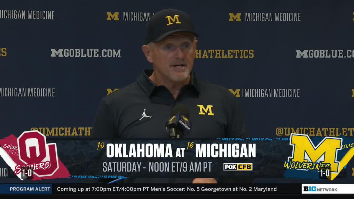 "They are very talented in all three phases, and we've got our work cut out for us." Kyle Whittingham previews Michigan's big Week 2 matchup with Oklahoma 🔊