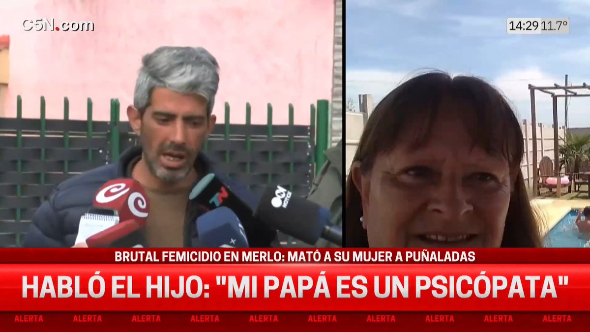Brutal femicidio en Merlo: la palabra del hijo ➡️ "Me dijo: 'Estábamos comiendo pan con queso, discutimos y se me fue la mano'". ➡️ "Esta vida de violencia existió desde que era chico". 📲 #C5N en vivo: