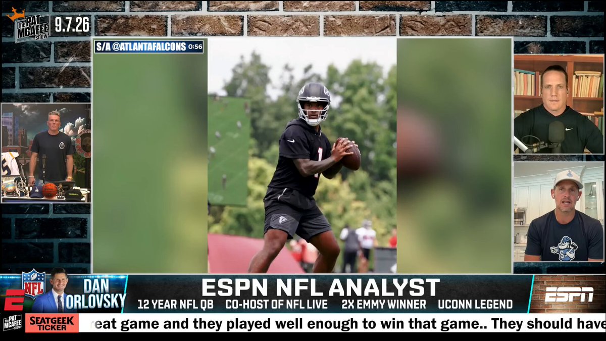"If Tua's playing well enough he'll keep the job. But If he's not, it'll go to Michael Penix." Dan Orlovsky weighs in on the Falcons' QB situation 🏈 (via Pat McAfee)