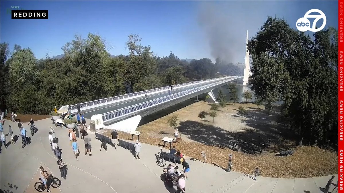 A fire, named the Sundial Fire, burned around an acre in a field near the Turtle Bay School in Redding on Monday, Sept. 7. This video was captured by the Turtle Bay Exploration Park's Sundial Bridge Cam shortly after the vegetation fire began. DETAILS: