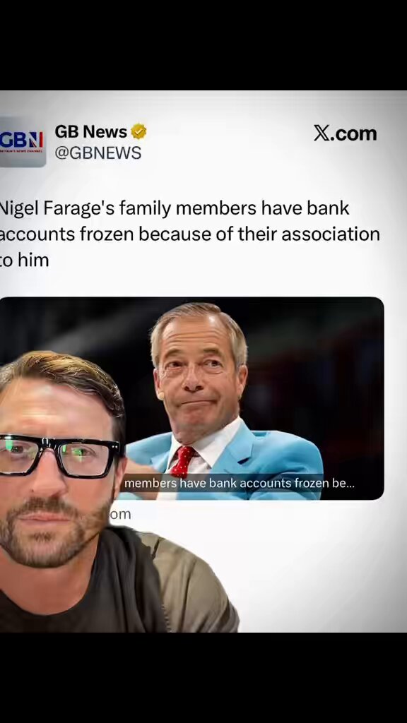 Once Digital ID is in, this could be anyone that speaks out… Put aside your views on Nigel Farage. This is terrifying.