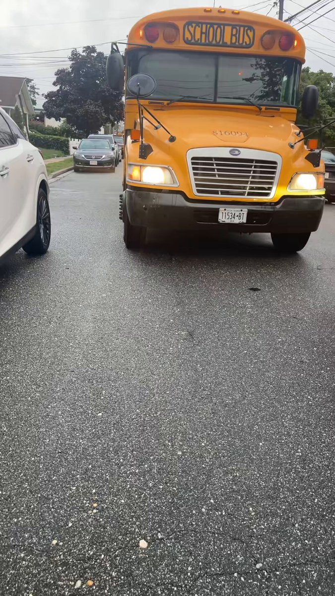 Imagine holding up a bus full of kids so you can make a TikTok video and not moving to the side like a normal person...