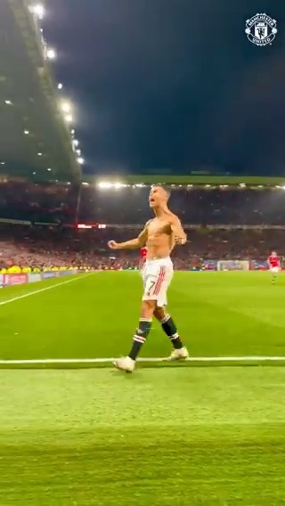 Three days until Champions League nights return to Old Trafford. Throwback to Cristiano Ronaldo showing exactly what's special about them 😍