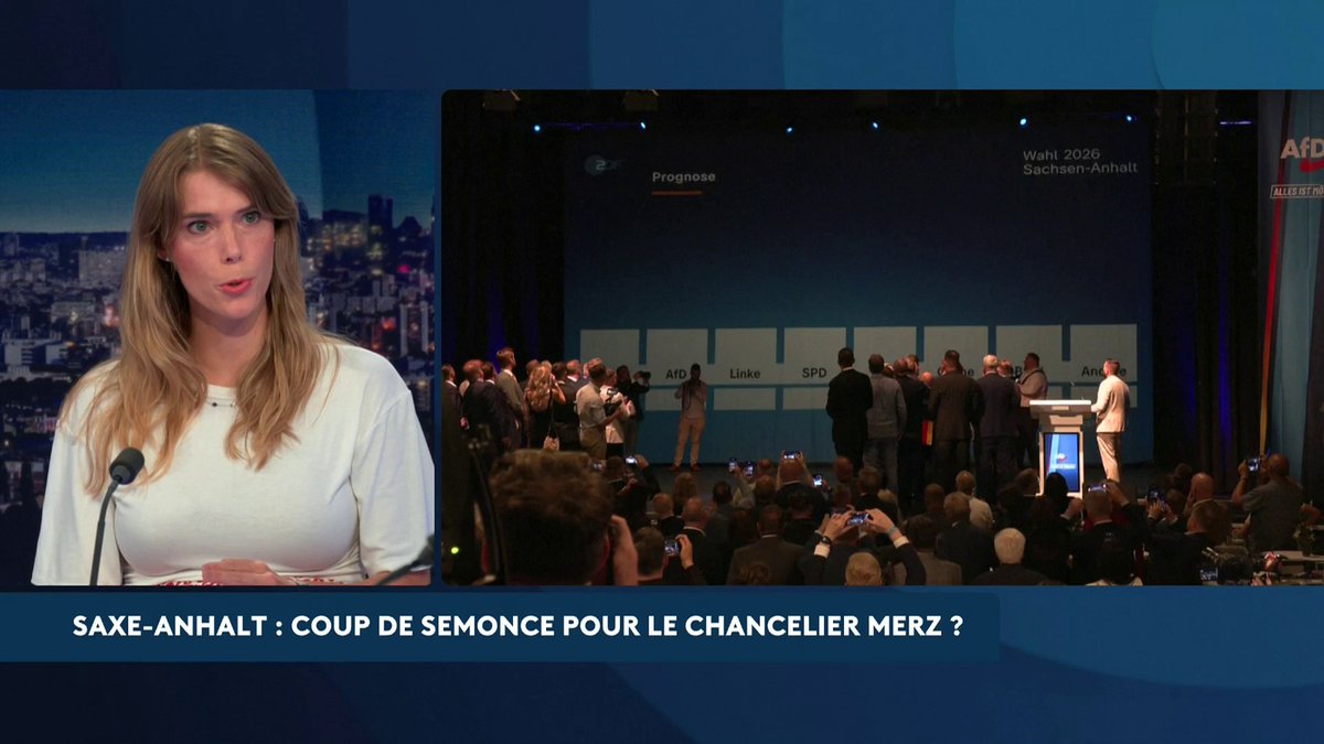 🔴 🗣️ Victoire de l'AFD : "Le taux de personnes étrangères en Saxe-Anhalt est de 8 %. C'est un des Lands qui affichent le moins d'immigrés en Allemagne, rapporte Jeannette Süẞ, chercheuse au comité d’études relations franco-allemandes. Loïc de La Mornais #SurLeTerrain #canal16