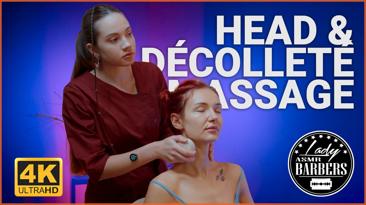 Sandra's head & shoulders massage is the reset you deserve 😌 #ASMR #LadyBarber #ShoulderMassage #BarberMassage #Relaxation