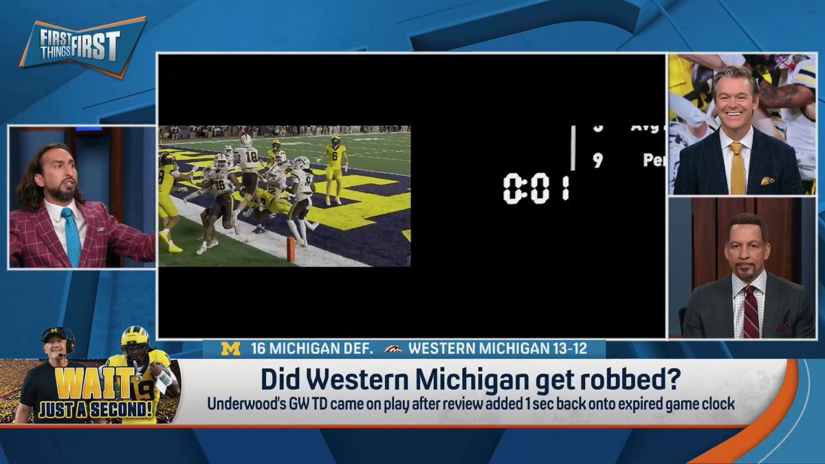 “Replay in all of its forms is bad in sports... It doesn’t make things better.” nick wright reacts to the end of Western Michigan-Michigan: