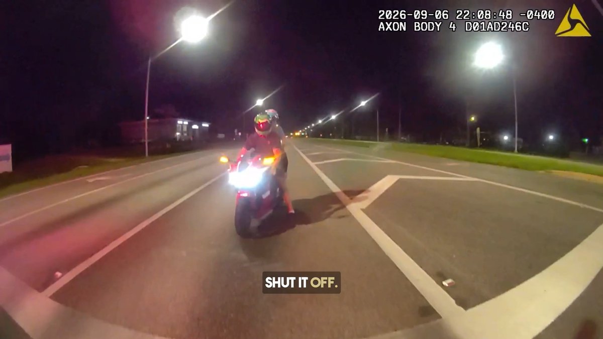 On September 6, 2026, at 10:08 p.m., a deputy attempted to stop a motorcycle for speeding down East College Avenue. The motorcycle fled the stop, knocking down the deputy and causing the passenger to fall off the back. The rider circled back after noticing the passenger had fallen and was arrested. Thomas Wright, 51, has been charged with Aggravated Battery on Law Enforcement Officer Deadly Weapon and Fleeing and Attempting to Elude a Police Officer.